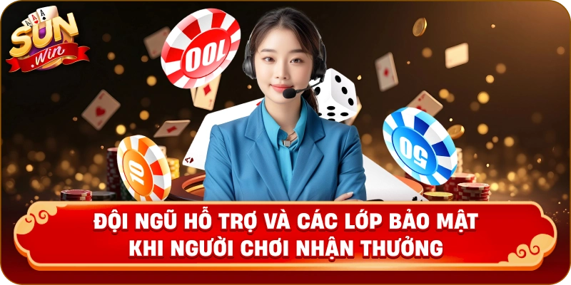 Đội ngũ hỗ trợ và các lớp bảo mật khi người chơi nhận thưởng